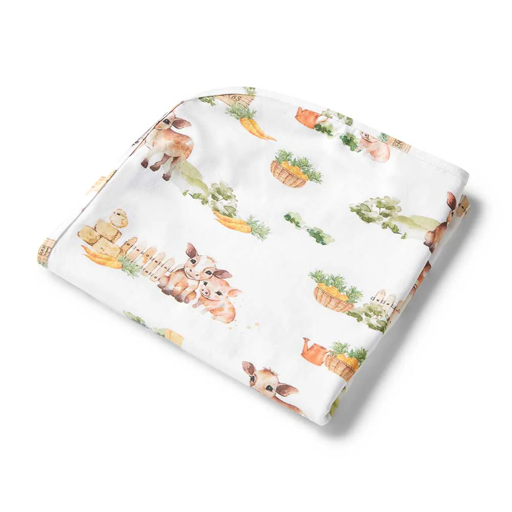 Farm Organic Jersey Wrap & Beanie Set - Image 6