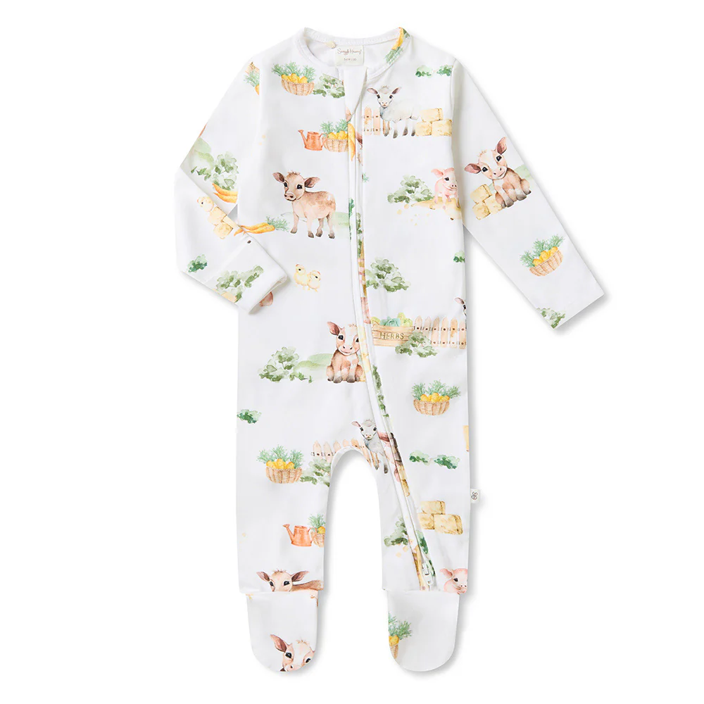 Farm Organic Snuggle Sleepsuit Zip Footie - Image 2