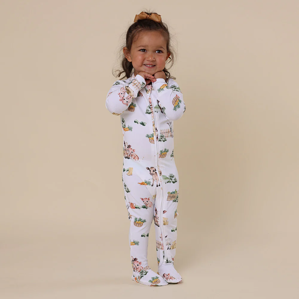 Farm Organic Snuggle Sleepsuit Zip Footie - Image 3