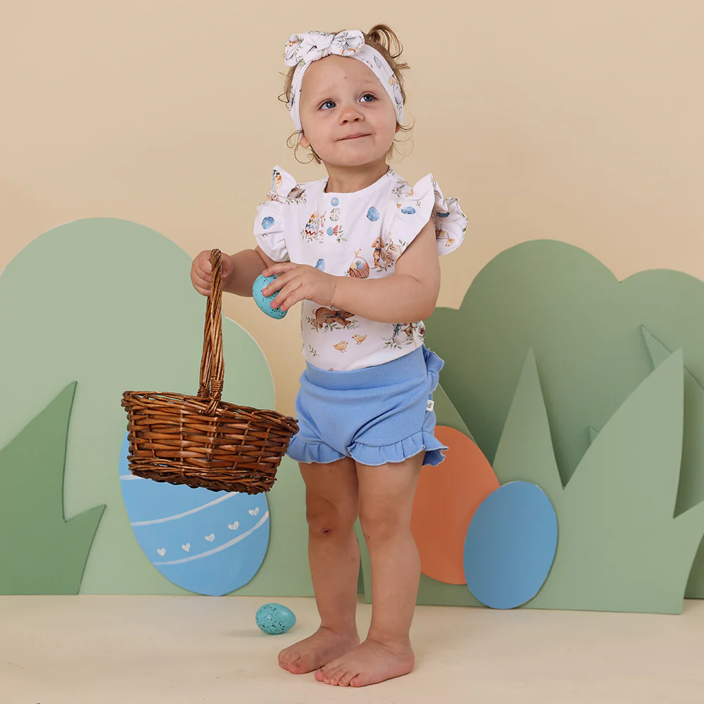 Flopsy Bunnies Short Sleeve Organic Bodysuit with Frill - Image 12