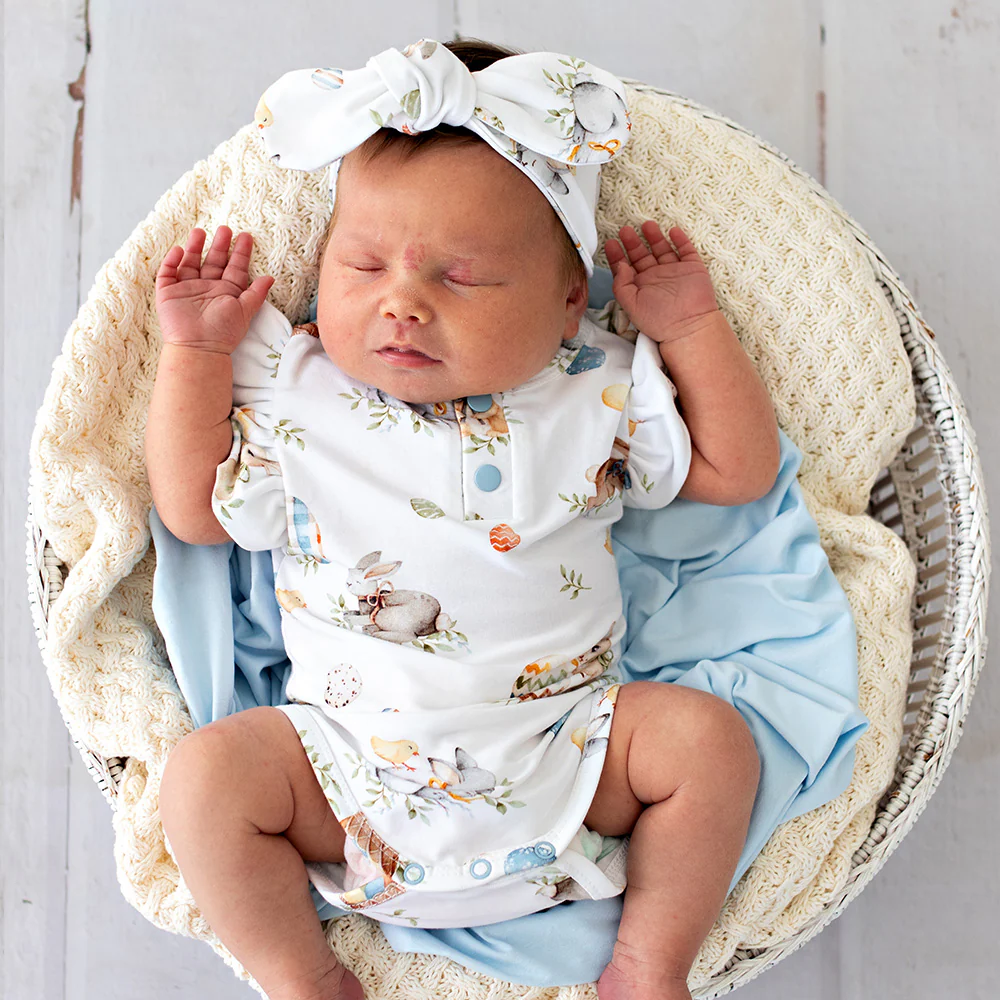 Flopsy Bunnies Short Sleeve Organic Bodysuit with Frill - Image 13