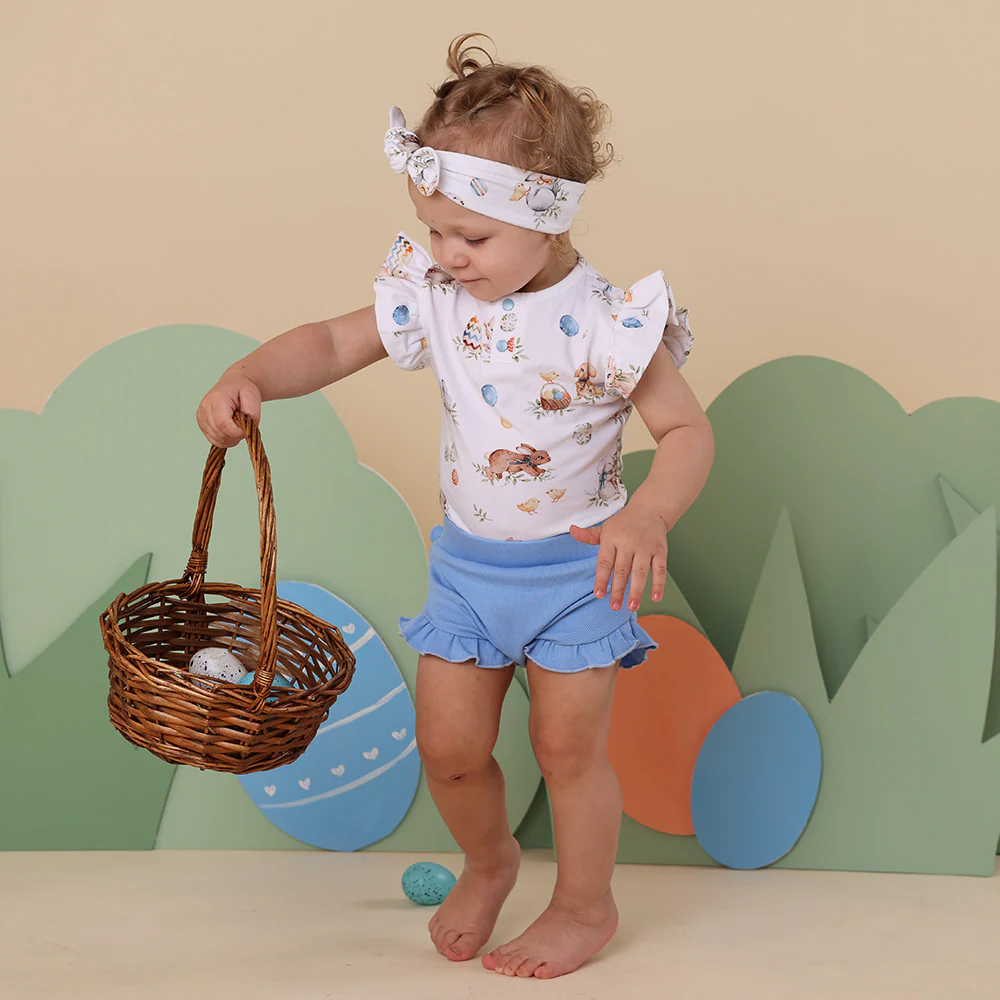 Flopsy Bunnies Short Sleeve Organic Bodysuit with Frill - Image 14