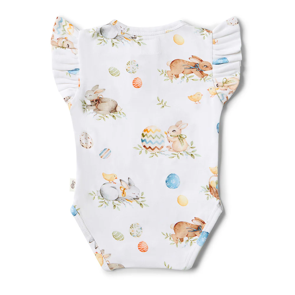 Flopsy Bunnies Short Sleeve Organic Bodysuit with Frill - Image 15