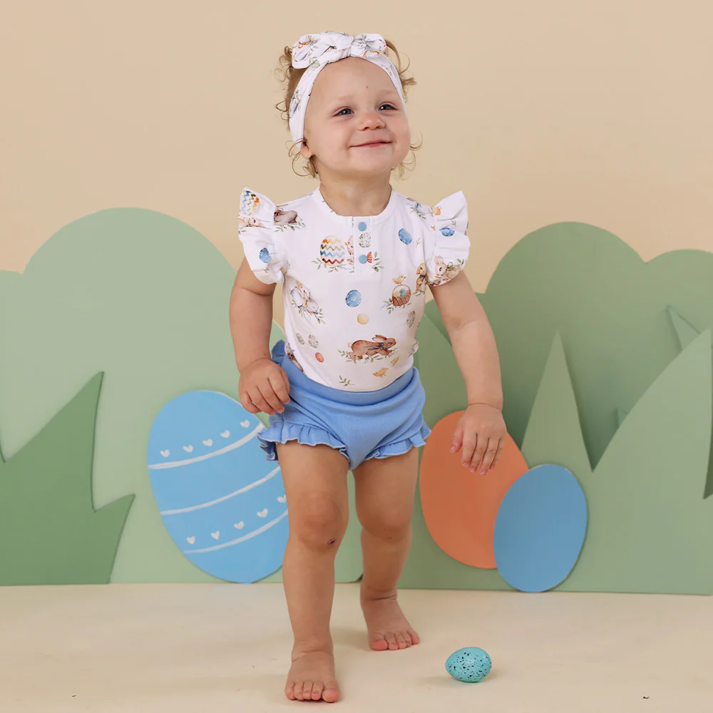 Flopsy Bunnies Short Sleeve Organic Bodysuit with Frill - Image 7