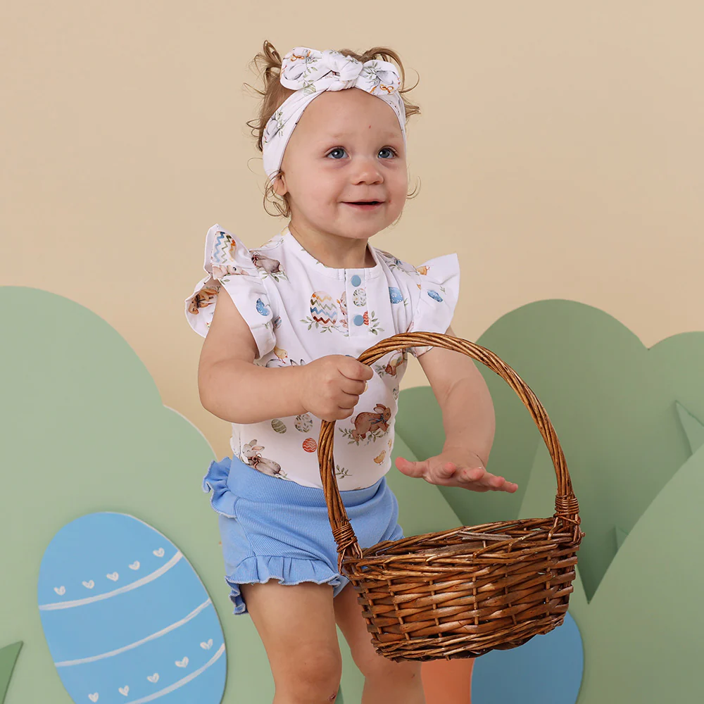 Flopsy Bunnies Short Sleeve Organic Bodysuit with Frill - Image 9