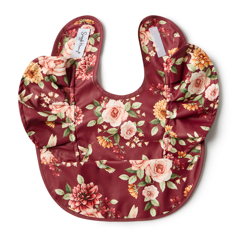 Floral Flutter Frill Snuggle Bib - Image 2