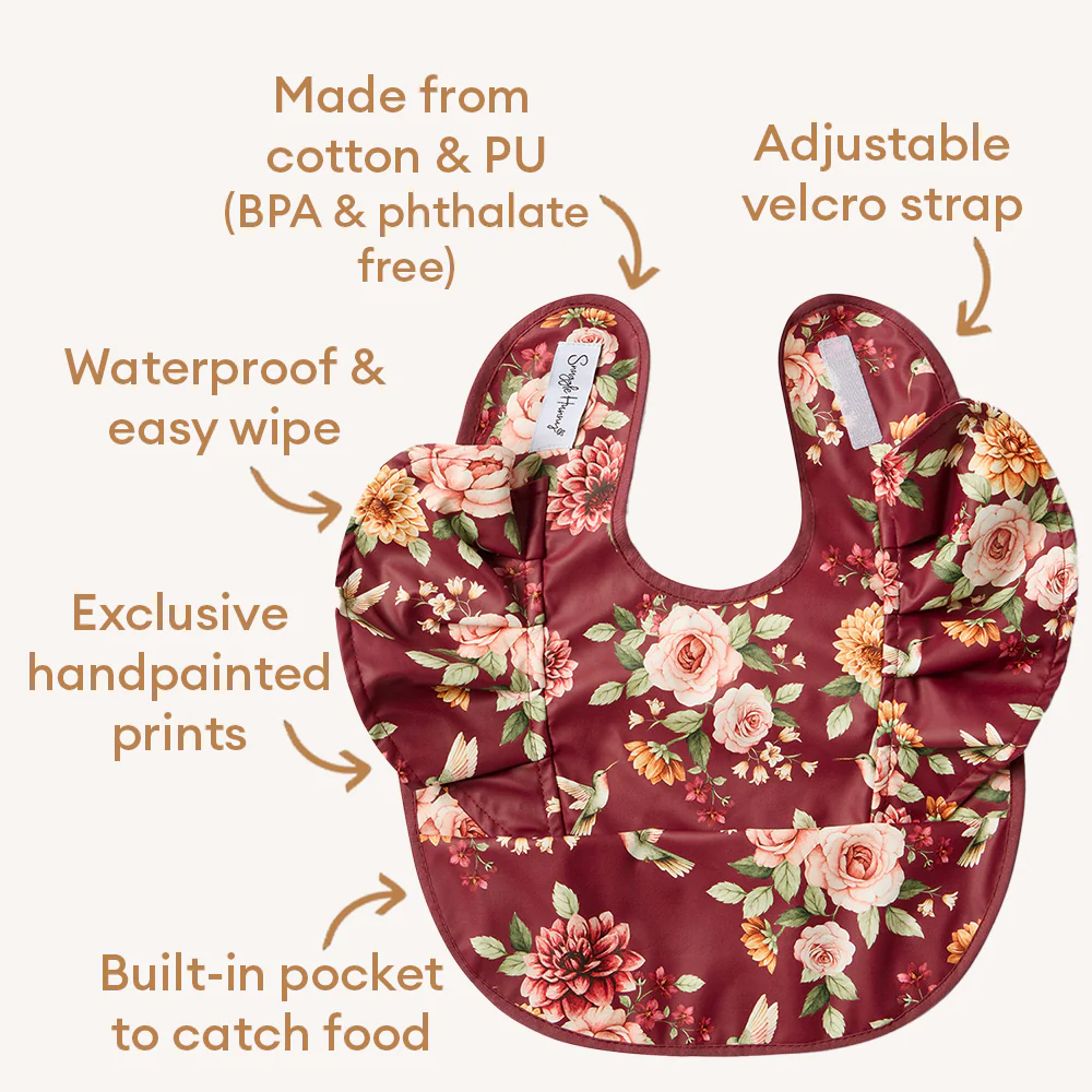 Floral Flutter Frill Snuggle Bib - Image 5