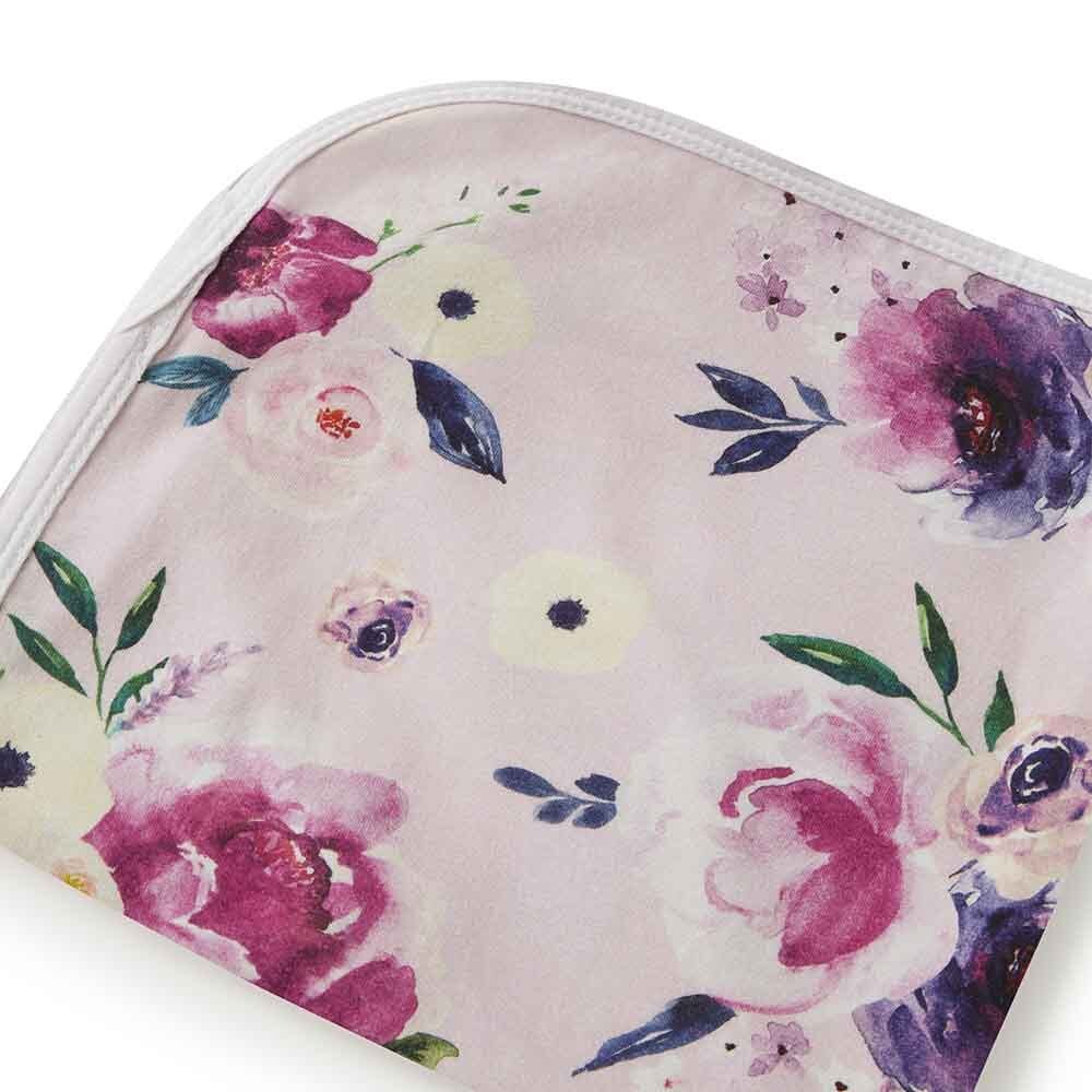 Floral Kiss Organic Jersey Wrap & Topknot Set - Image 4