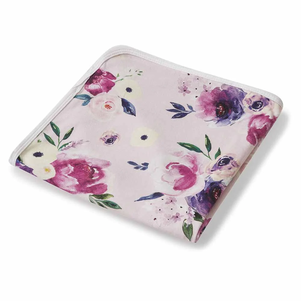 Floral Kiss Organic Jersey Wrap & Topknot Set - Image 5