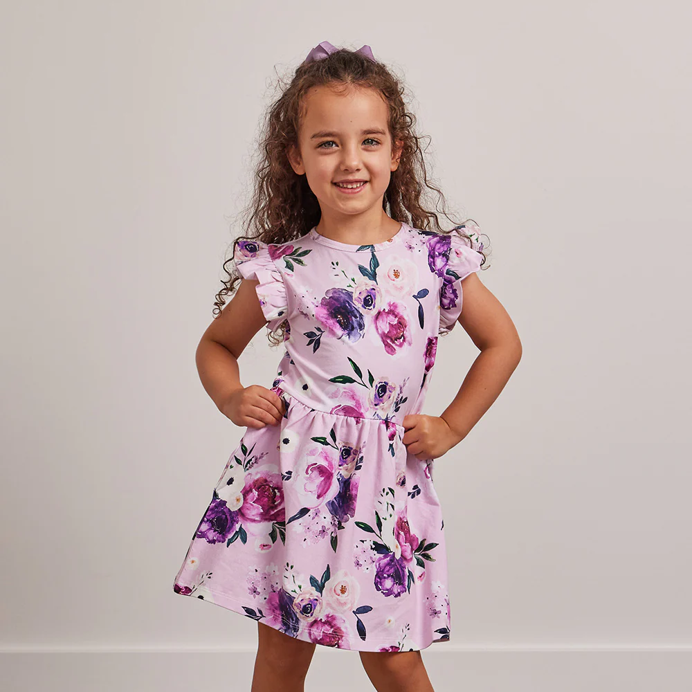 Floral Kiss Short Sleeve Organic Dress - Image 14