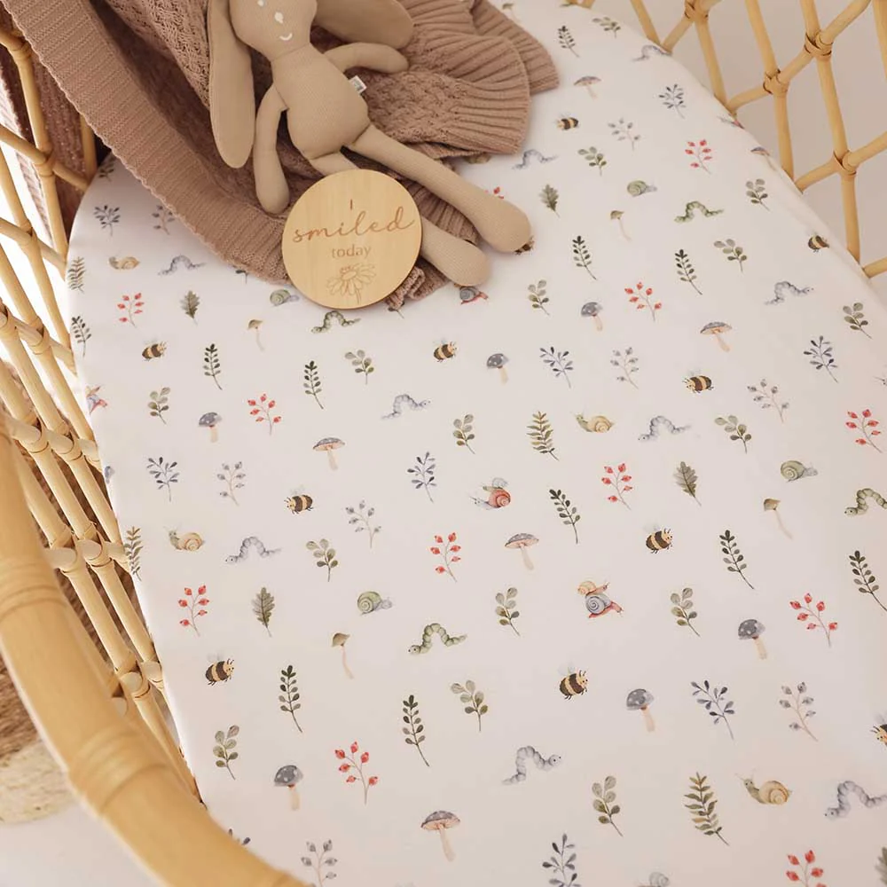 Garden Friends Organic Bassinet Sheet / Change Pad Cover - Image 3