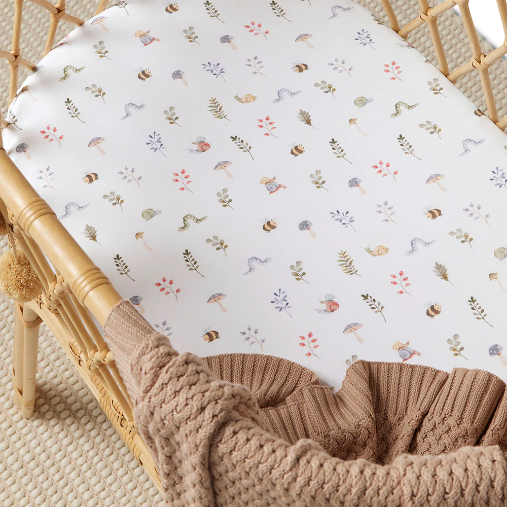 Garden Friends Organic Bassinet Sheet / Change Pad Cover - Image 8