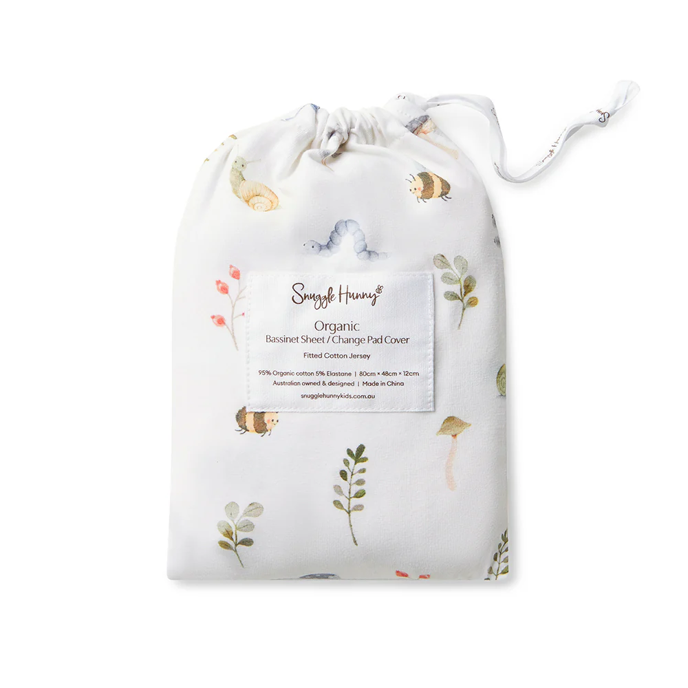 Garden Friends Organic Bassinet Sheet / Change Pad Cover - Image 9