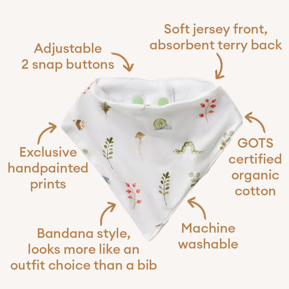 Garden Friends Organic Dribble Bib - Image 4