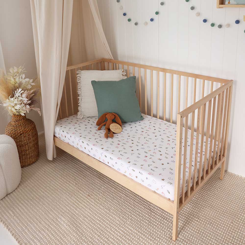 Garden Friends Organic Fitted Cot Sheet - Image 7