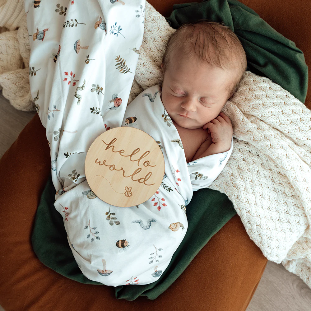 Garden Friends Organic Jersey Wrap & Beanie Set - Image 3
