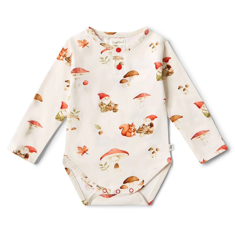 Gnomes Long Sleeve Organic Bodysuit - Image 2