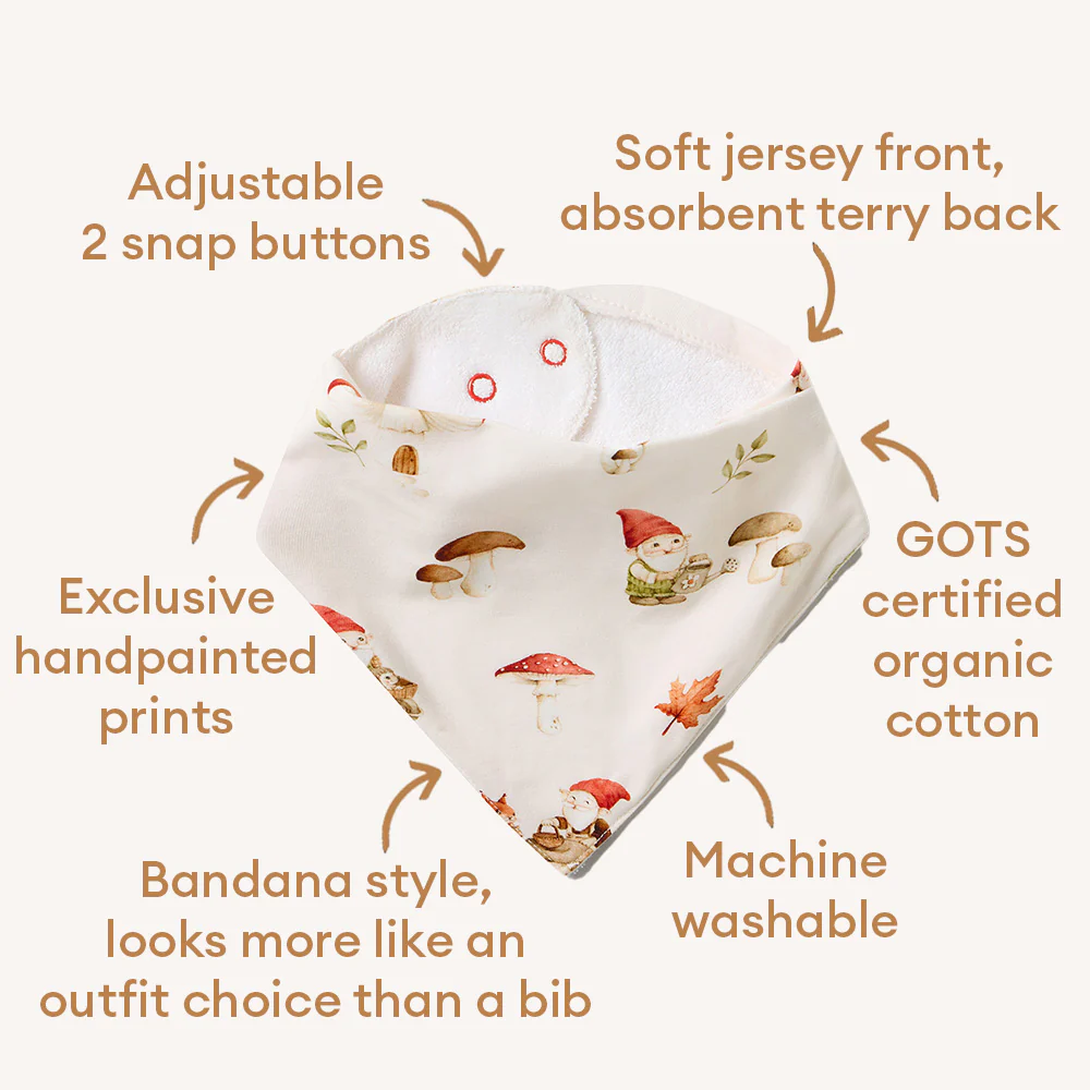 Gnomes Organic Dribble Bib - Image 4
