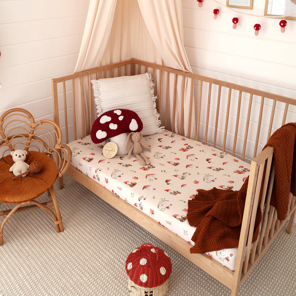 Gnomes Organic Fitted Cot Sheet - Image 3