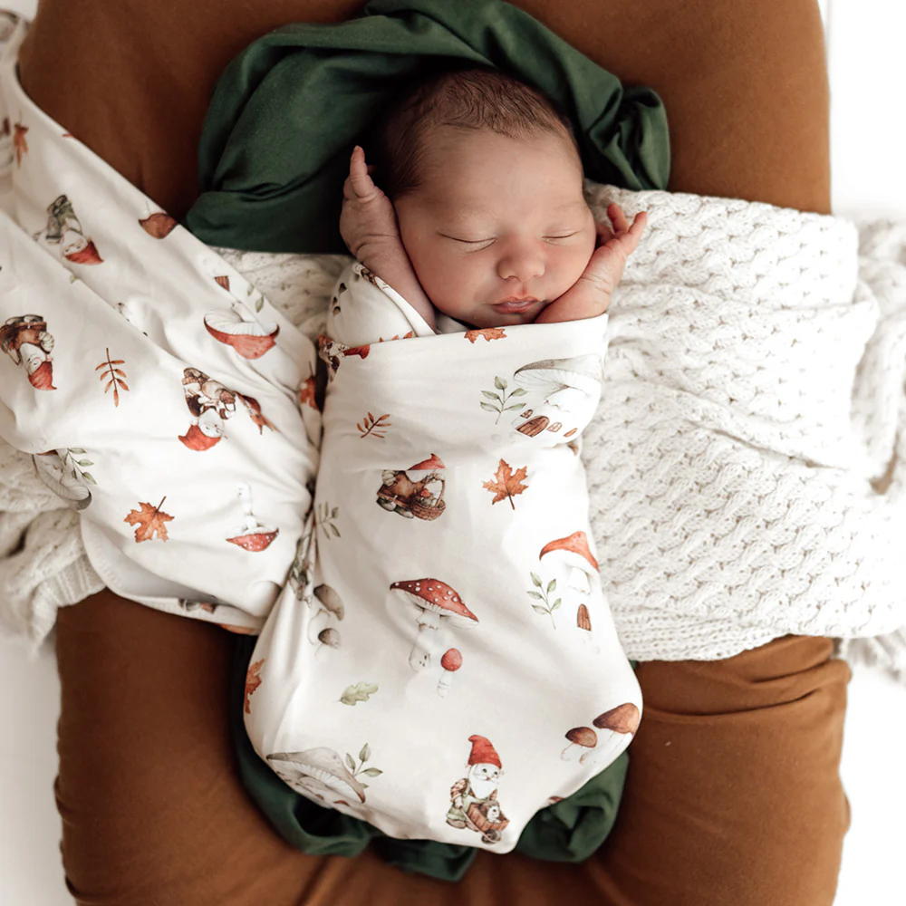 Gnomes Organic Jersey Wrap & Beanie Set - Image 5