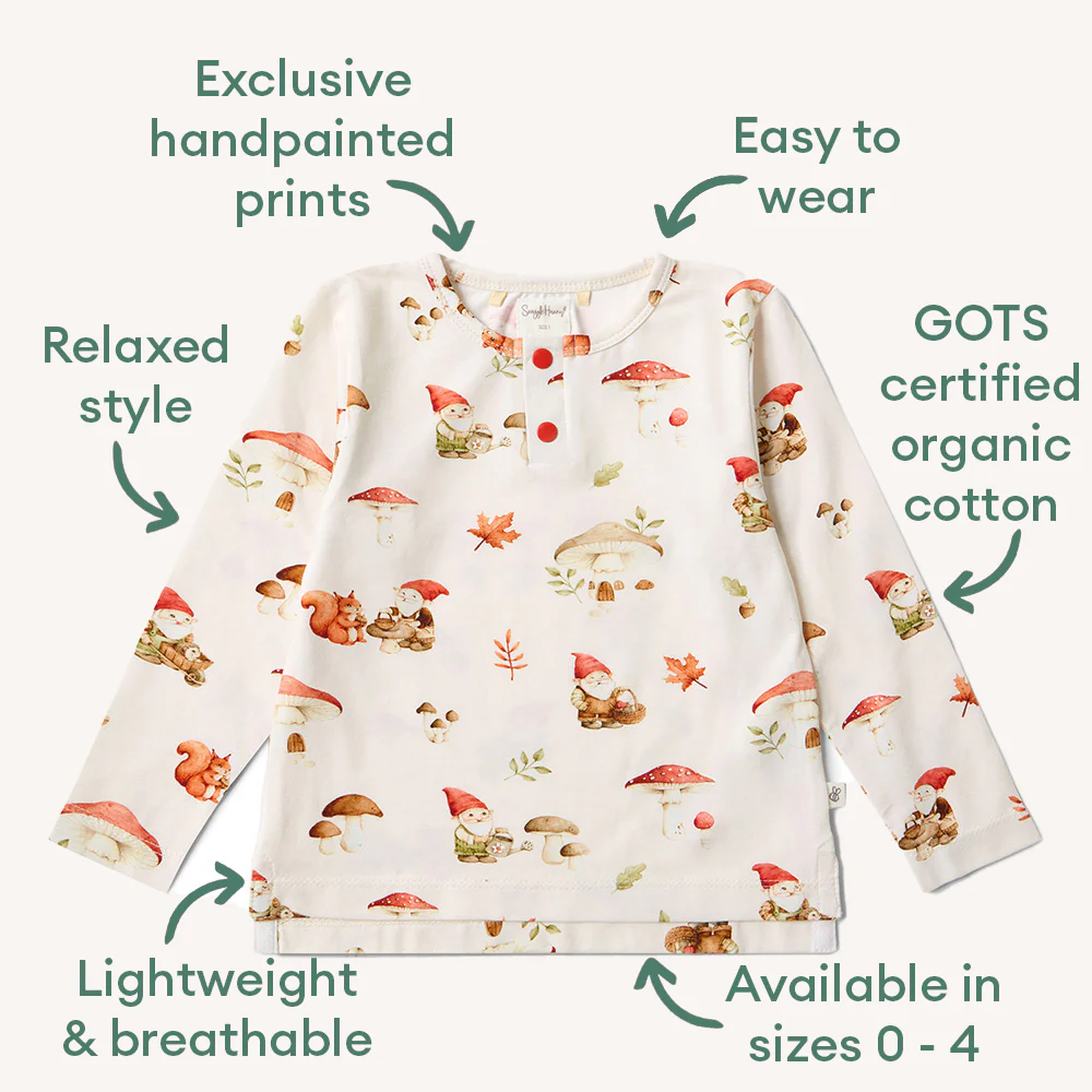 Gnomes Organic Long Sleeve Top - Image 5