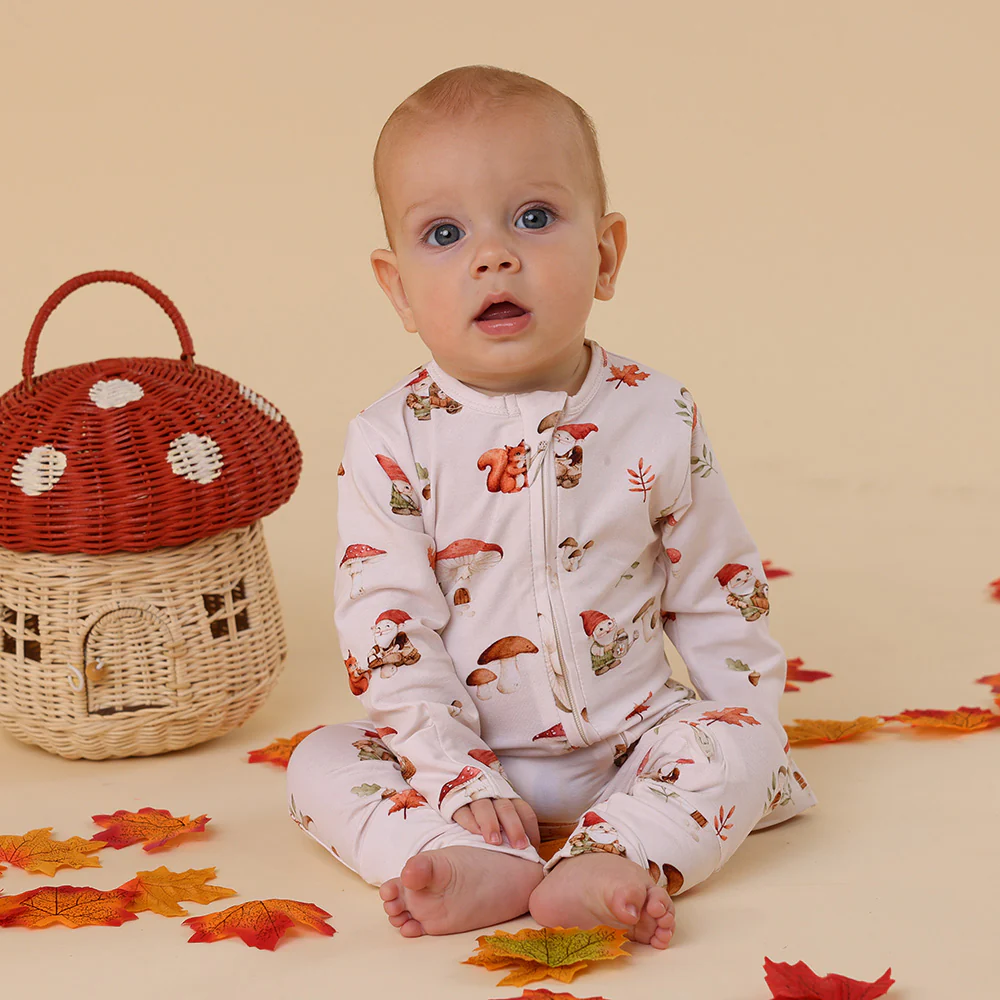 Gnomes Organic Snugglesuit Convertible Romper - Image 3