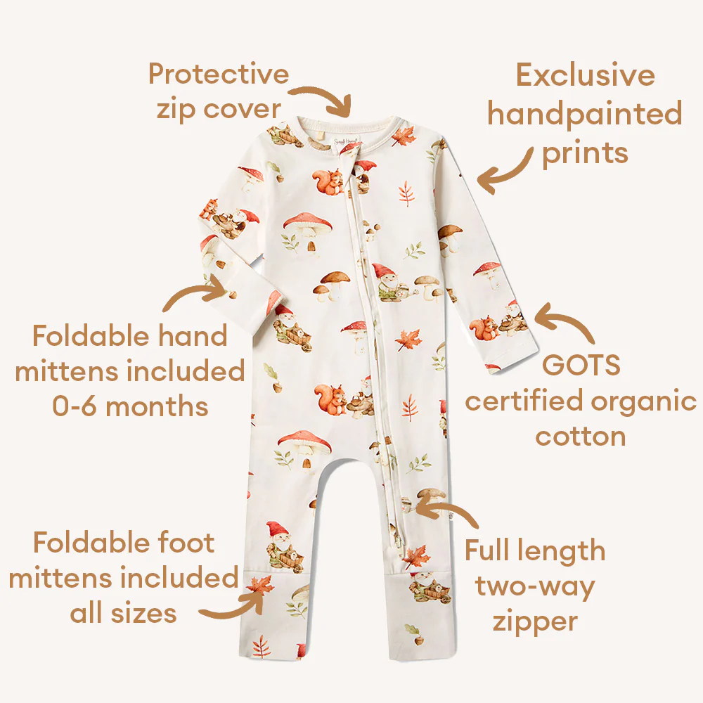 Gnomes Organic Snugglesuit Convertible Romper - Image 6