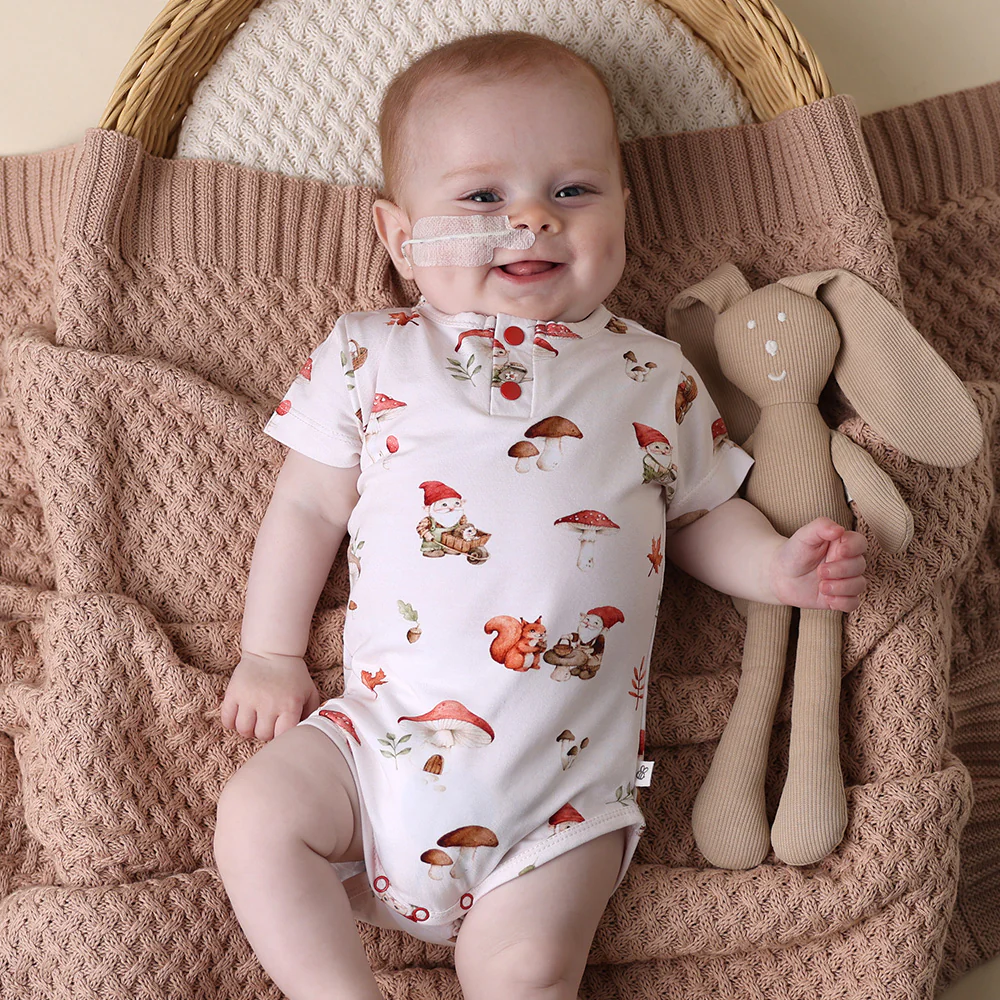 Gnomes Short Sleeve Organic Bodysuit - Image 3