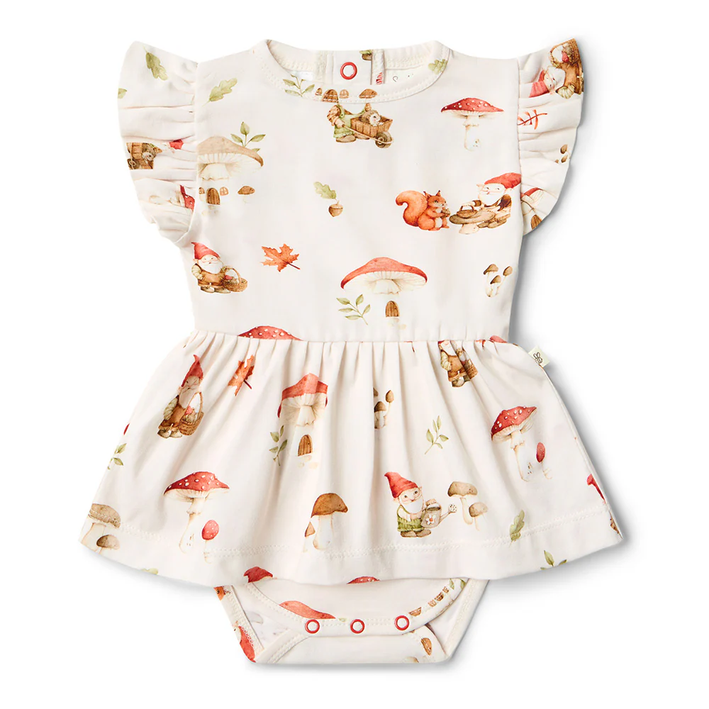 Gnomes Short Sleeve Organic Dress - Image 2