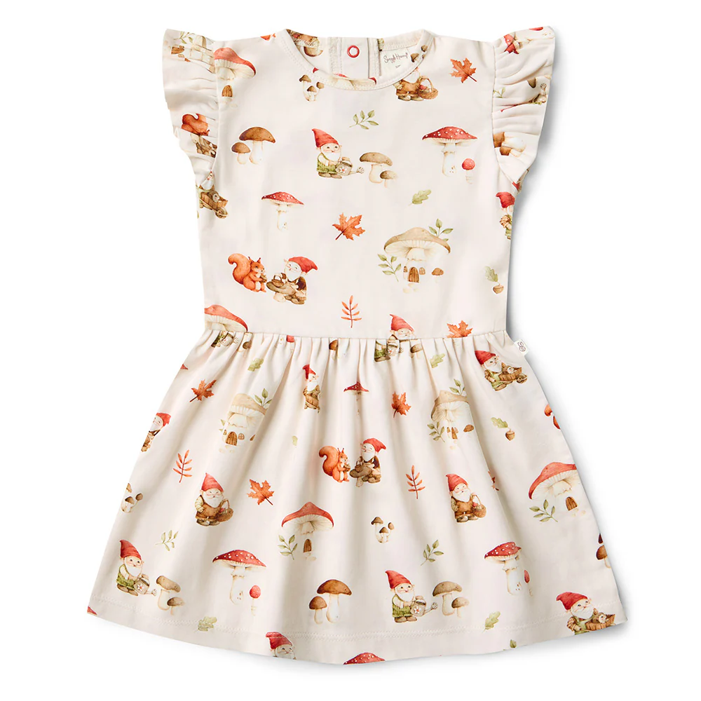 Gnomes Short Sleeve Organic Dress - Image 4
