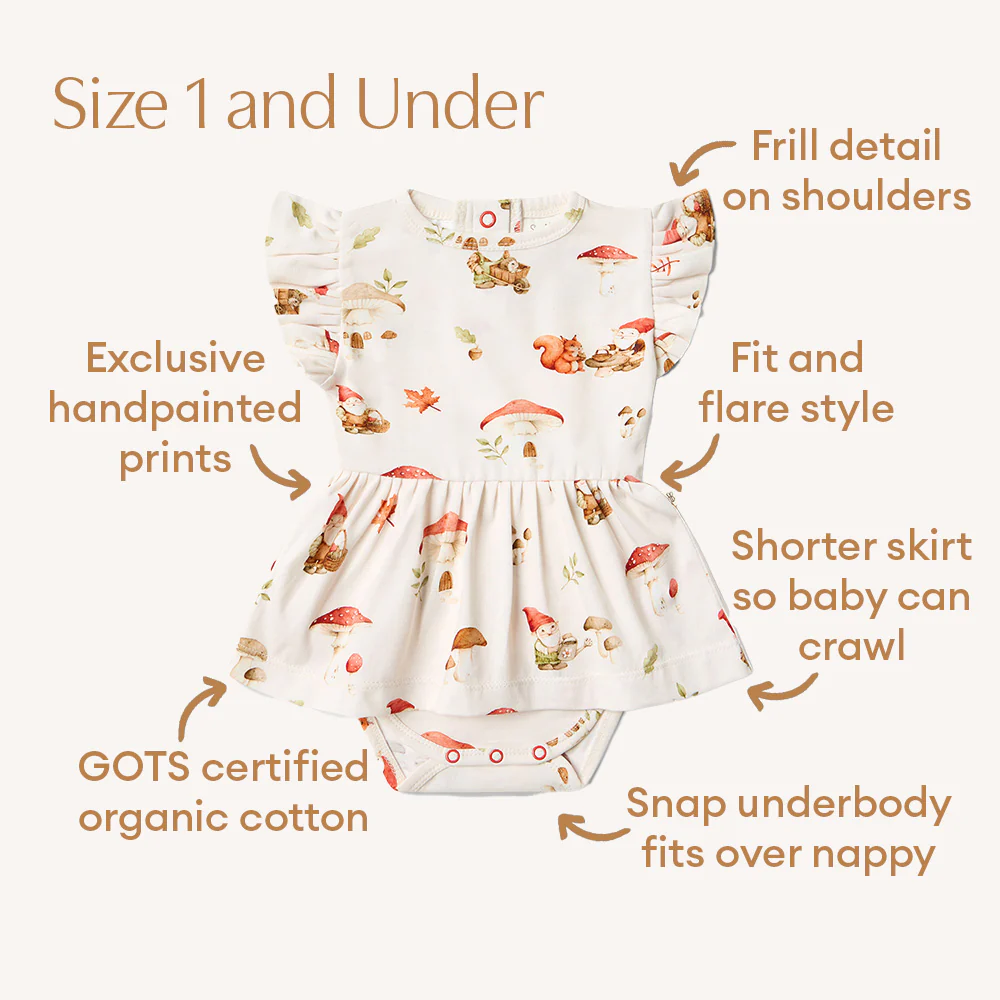 Gnomes Short Sleeve Organic Dress - Image 7