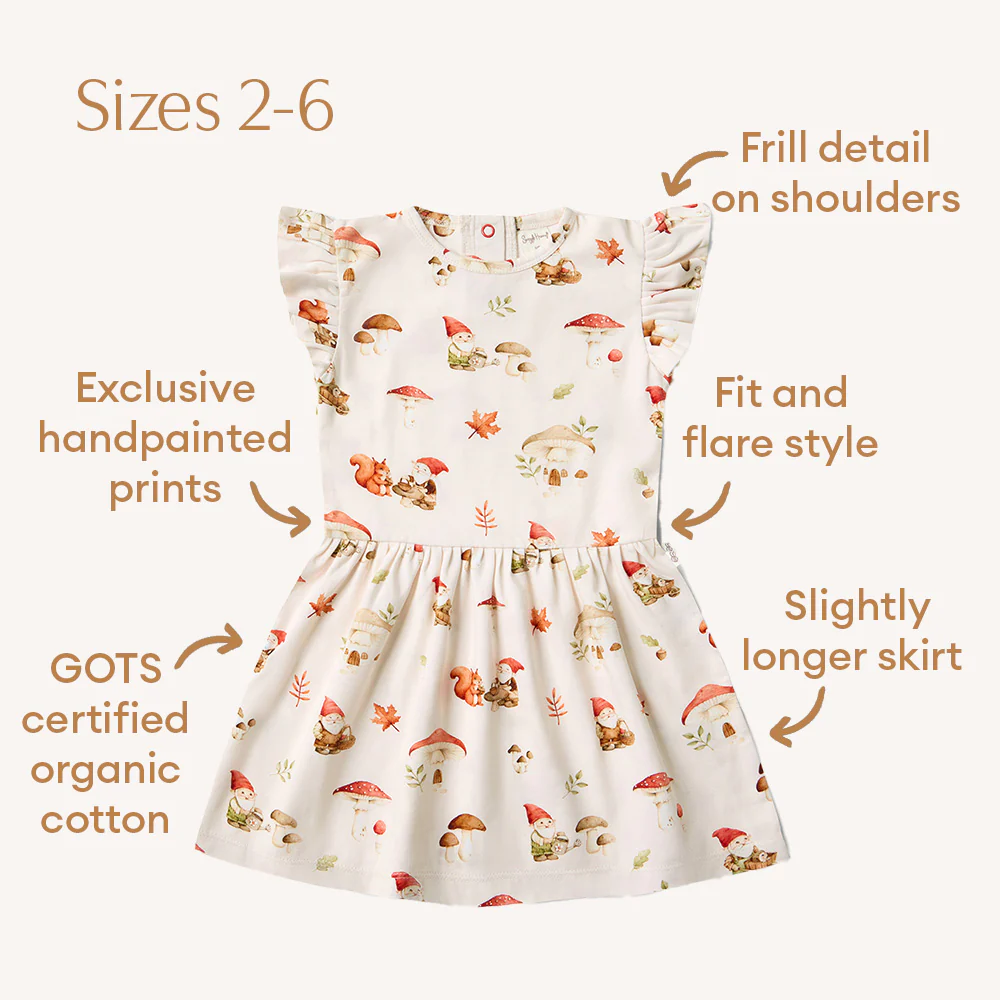 Gnomes Short Sleeve Organic Dress - Image 9