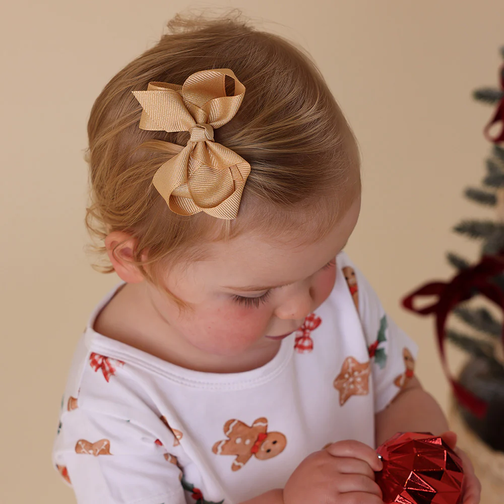 Gold Bow Hair Clip - Image 4