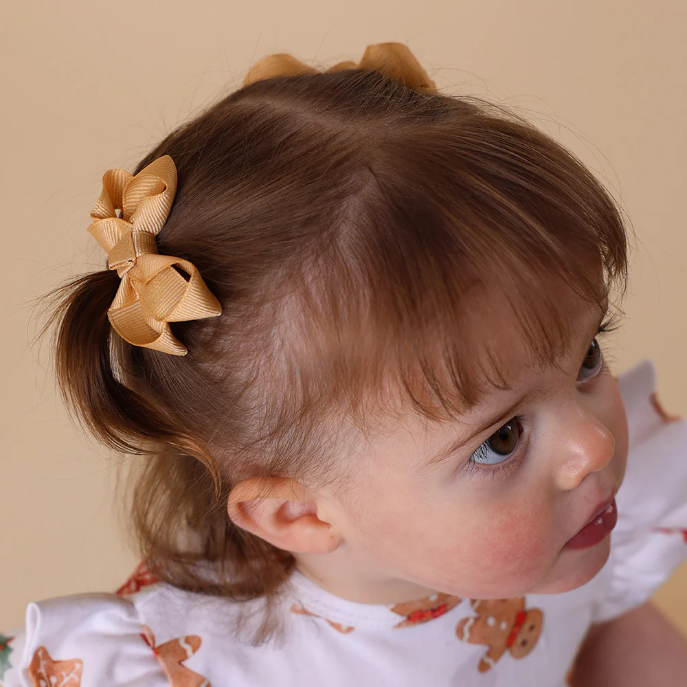 Gold Piggy Tail Hair Clips - Pair - Image 3