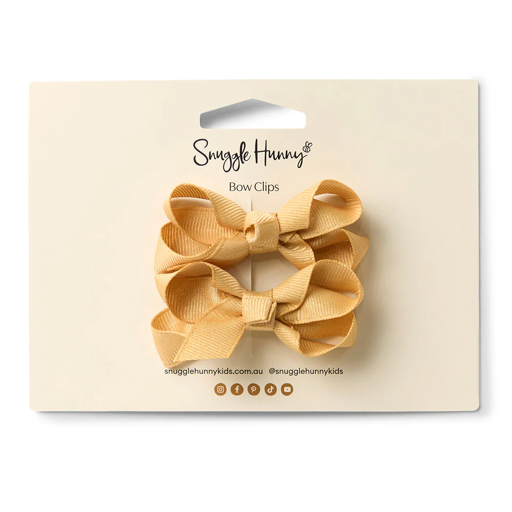 Gold Piggy Tail Hair Clips - Pair - Image 5
