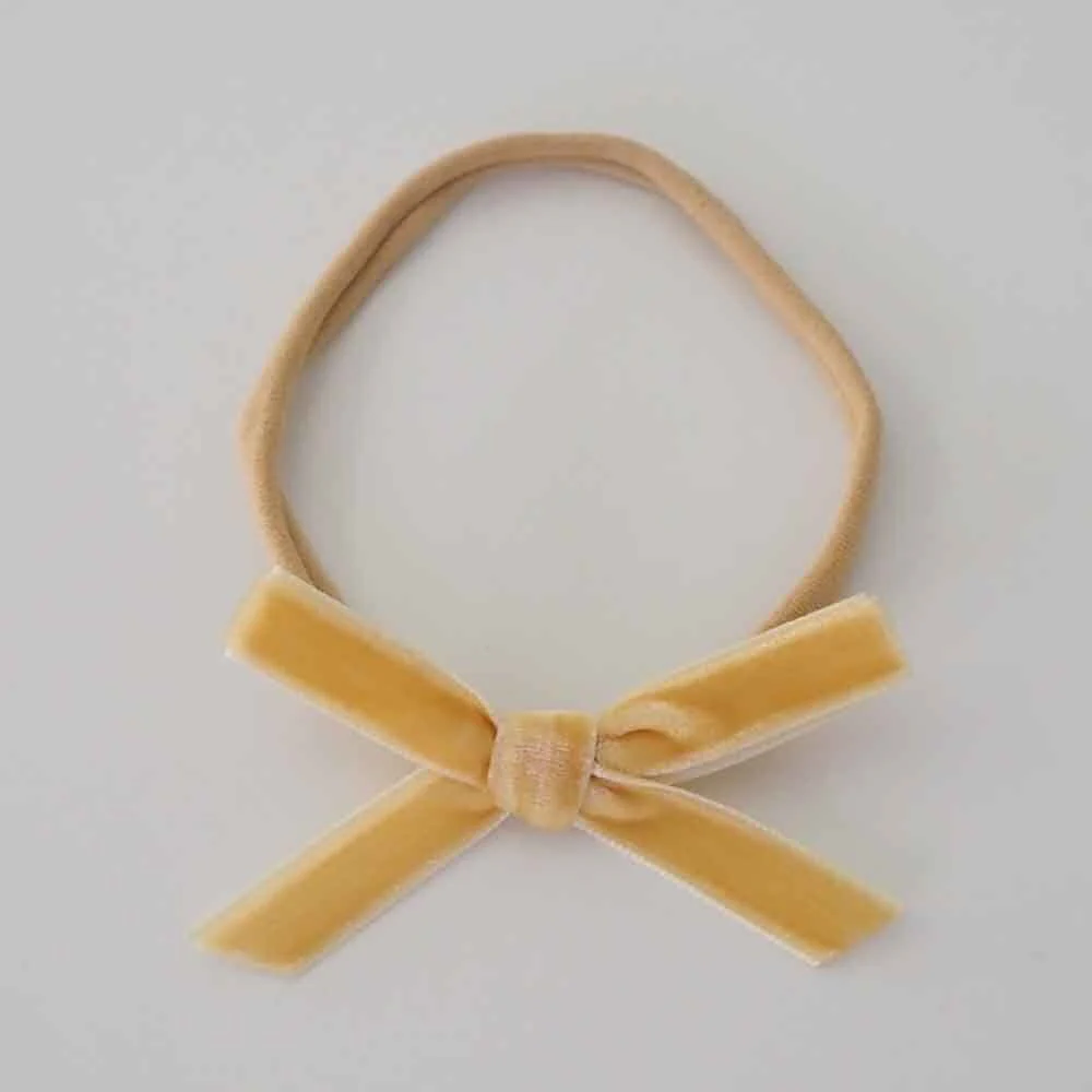 Gold Velvet Bow - Image 3