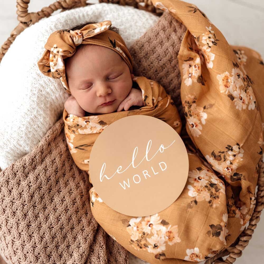 Golden Flower Organic Muslin Wrap - Image 6