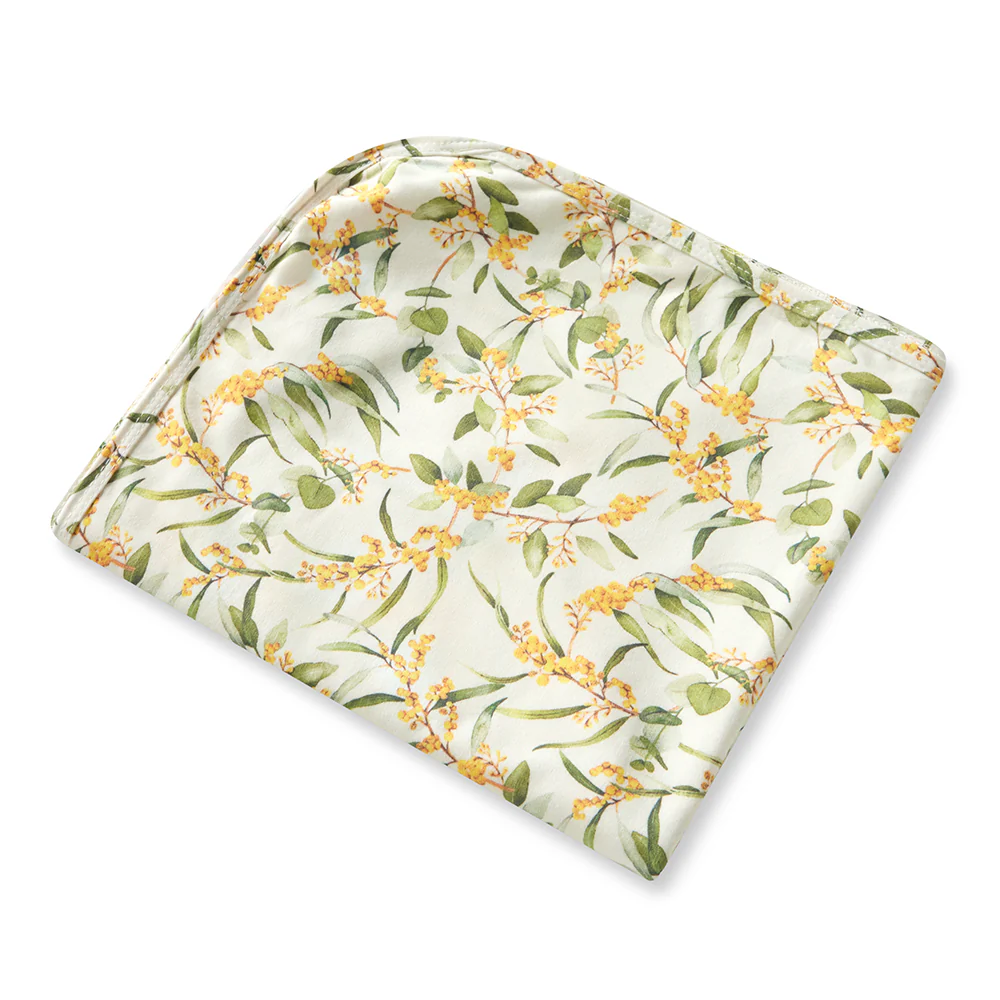 Golden Wattle Organic Jersey Wrap & Topknot Set - Image 5