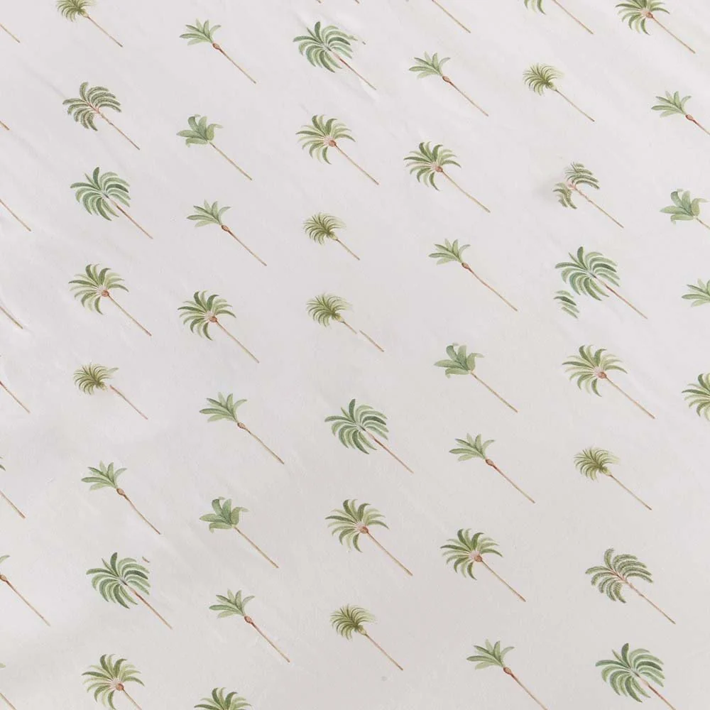 Green Palm Organic Bassinet Sheet / Change Pad Cover - Image 2