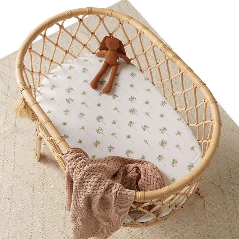 Green Palm Organic Bassinet Sheet / Change Pad Cover - Image 4