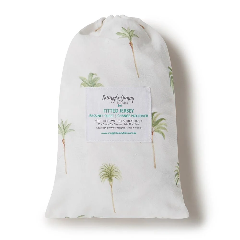 Green Palm Organic Bassinet Sheet / Change Pad Cover - Image 6