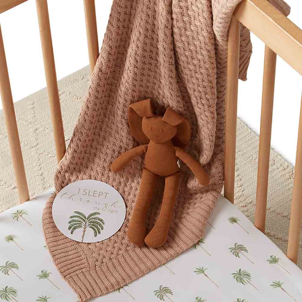Green Palm Organic Fitted Cot Sheet - Image 4