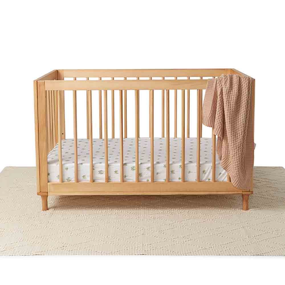Green Palm Organic Fitted Cot Sheet - Image 5