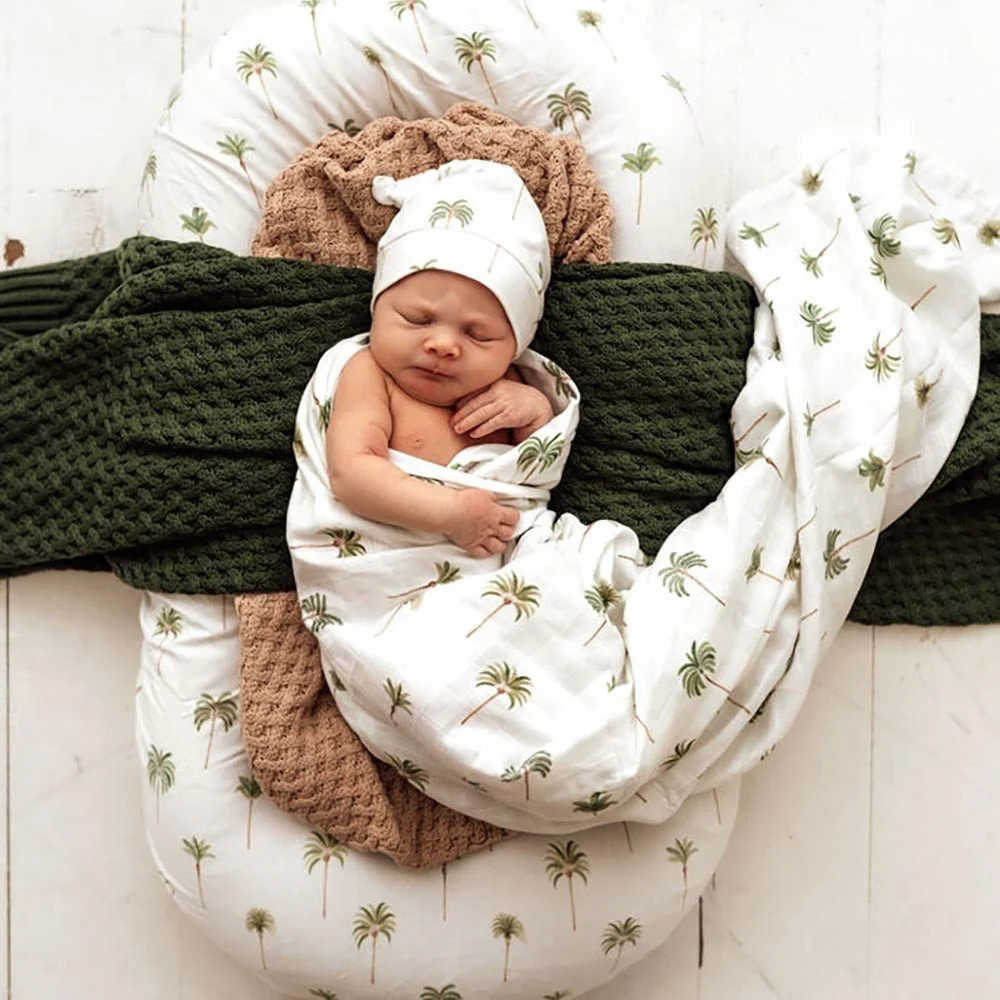 Green Palm Organic Muslin Wrap - Image 5