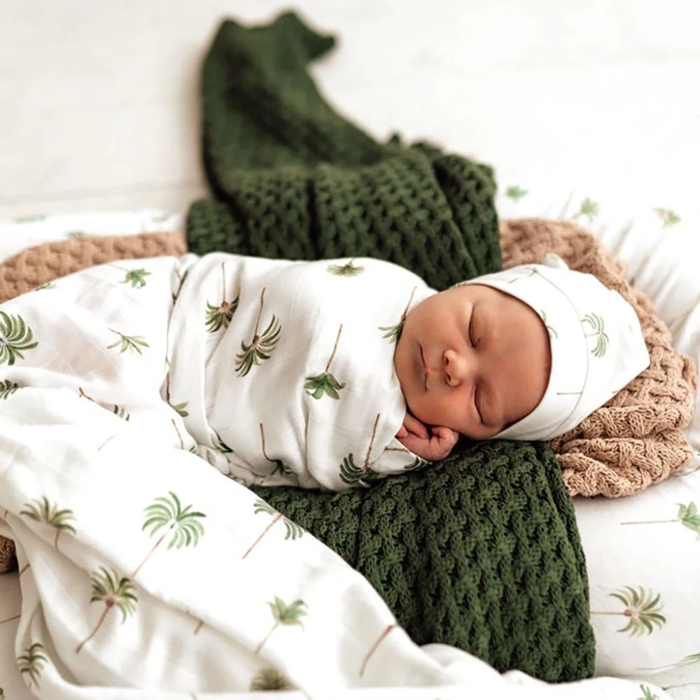 Green Palm Organic Muslin Wrap - Image 6