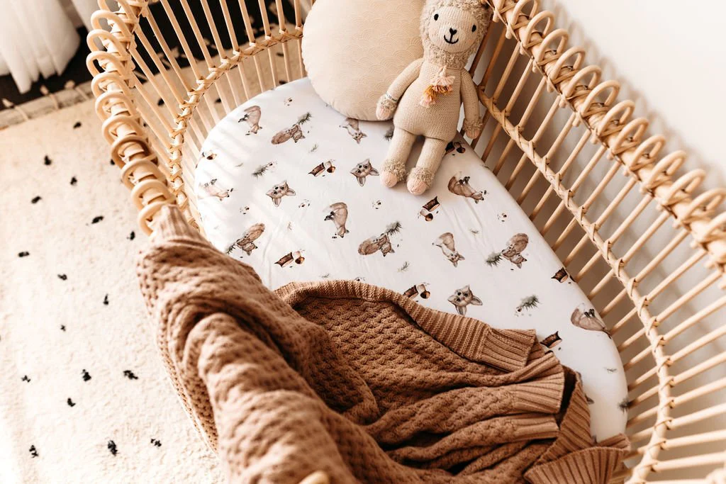 Hazelnut Diamond Knit Organic Baby Blanket - Image 3