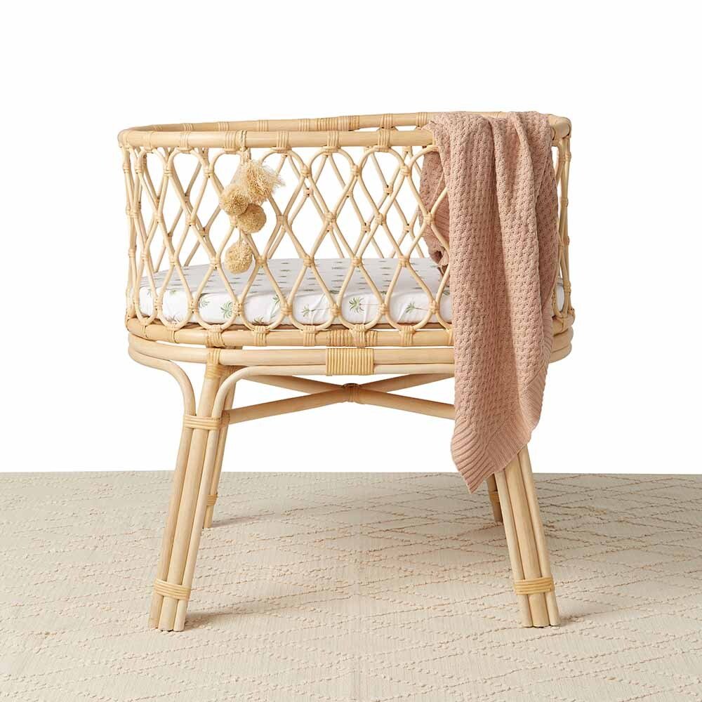Hazelnut Diamond Knit Organic Baby Blanket - Image 7