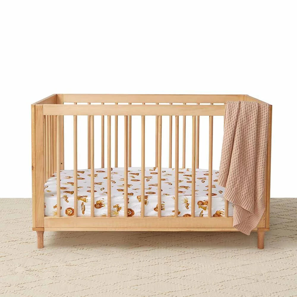 Hazelnut Diamond Knit Organic Baby Blanket - Image 8