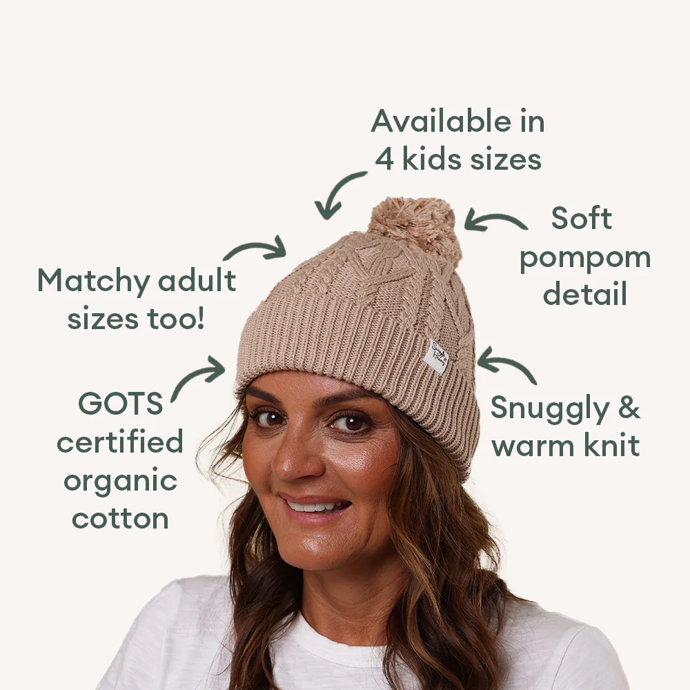 Hazelnut Organic Adult Knit Beanie - Image 4