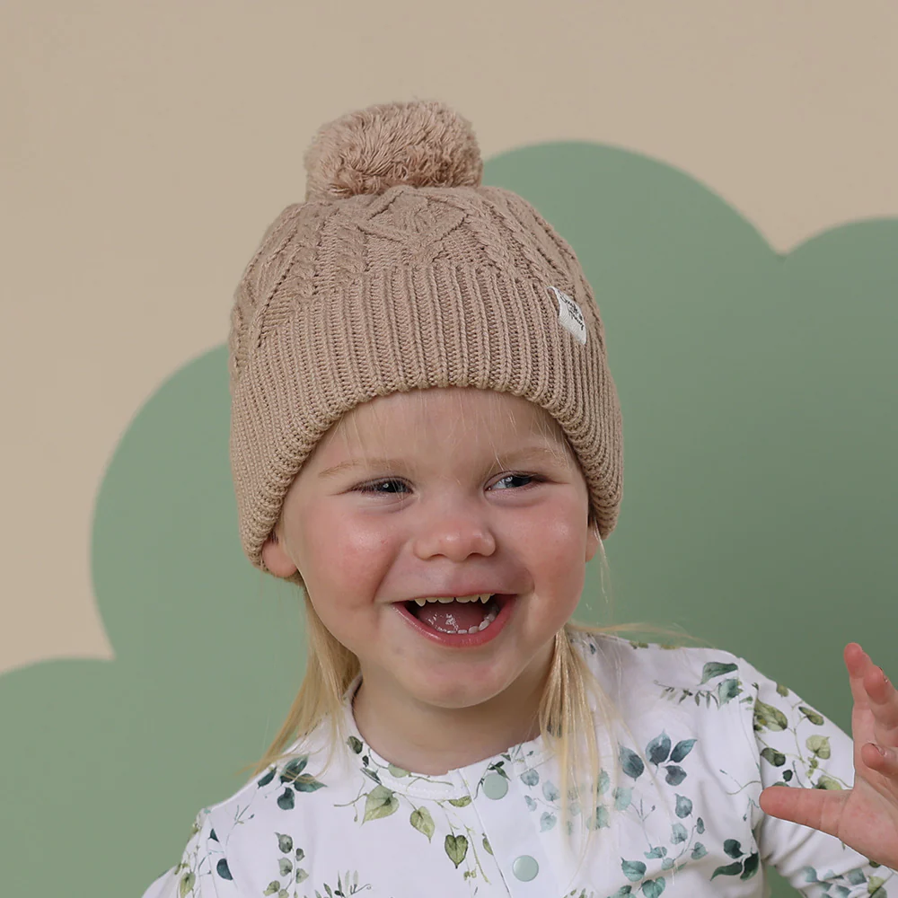 Hazelnut Organic Baby Knit Beanie - Image 3